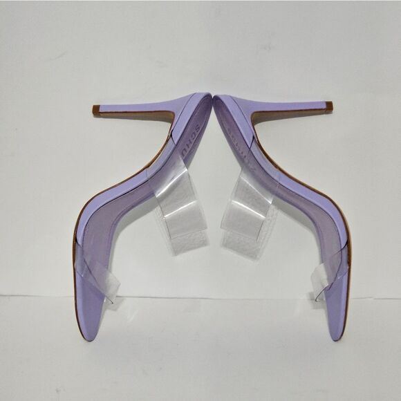 Schutz Ariella, Transparent Smokey Grape Heeled Sandals. NIB Size-6.5 - Picture 5 of 9